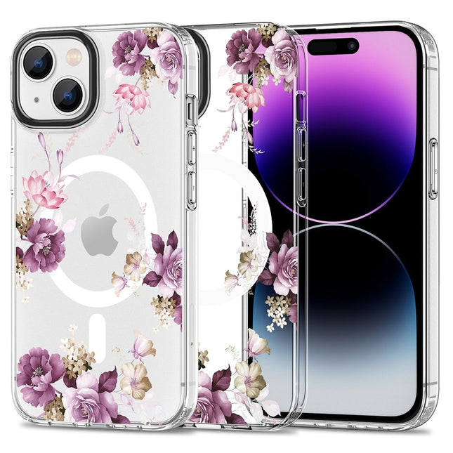 iPhone 15-Hülle mit Rückseite, florales Gänseblümchen