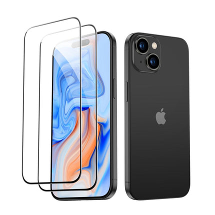 ESR iPhone 15 Plus Displayschutzfolie aus gehärtetem Glas mit Montagerahmen, 2er-Pack 