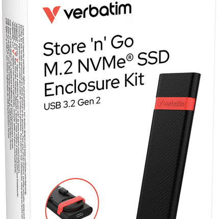 Verbatim M.2 NVMe SSD Enclosure Kit Zwart