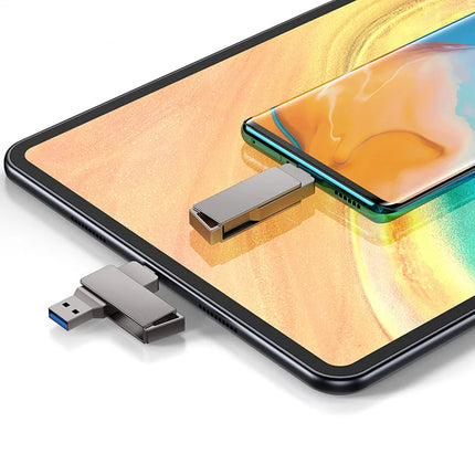 Techsuit THSM19 USB-stick (THSM19816) – Dual Interface USB 3.0 & USB-C – 16 GB – Hoge Snelheid – Grijs
