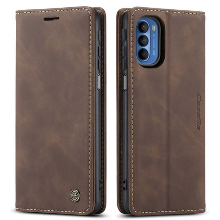 Motorola Moto G31/G41 - Retro Wallet Case - Brown Hoesje Case Wallet