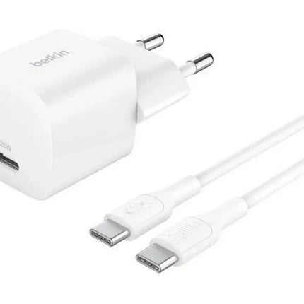 BELKIN Fast Charger 25W + USB-C naar USB-C kabel 1m (Wit)