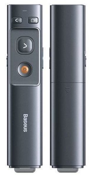 Baseus Draadloze Laserpointer (ACFYB-0G) – Afstandsbediening, Infraroodsysteem, voor Windows & Mac – Magnetisch Design – Grijs