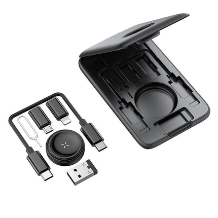 Mcdodo 8-in-1 Accessoire Organizer (CH-2440) – Ingebouwde Apple Watch-lader, Snelladen, Draagbaar Design – Zwart