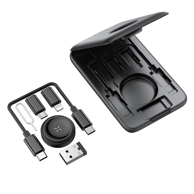 Mcdodo 8-in-1 Accessoire Organizer (CH-2440) – Ingebouwde Apple Watch-lader, Snelladen, Draagbaar Design – Zwart