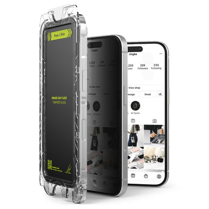 iPhone 16 Pro Screenprotector Privacy Tempered Glass