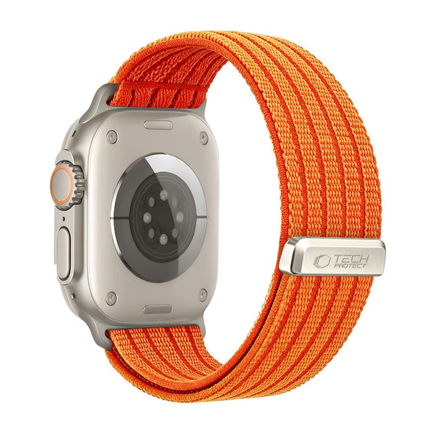 Tech-Protect Nylon Sport Apple Watch 8 / 9 / 10 / 11 / SE / Ultra (44 / 45 / 46 / 49 mm) bandje – Orange