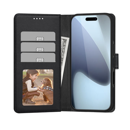 iPhone 17 Hoesje 2-in-1 Wallet Book Case MagSafe Zwart