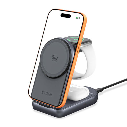 3IN1 MAGNETIC MAGSAFE WIRELESS CHARGER 25W QI2.2 BLACK