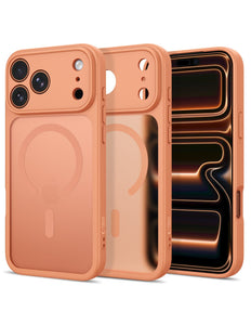iPhone 17 Pro / iPhone 18 Pro Hoesje Matte Magsafe Oranje Camera lens protector