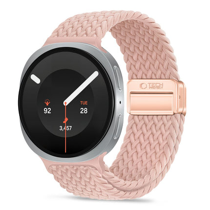 Samsung Galaxy Watch 8-serie 40 / 44 / 46 mm bandje – Dusty Rose, nylon, magnetische sluiting
