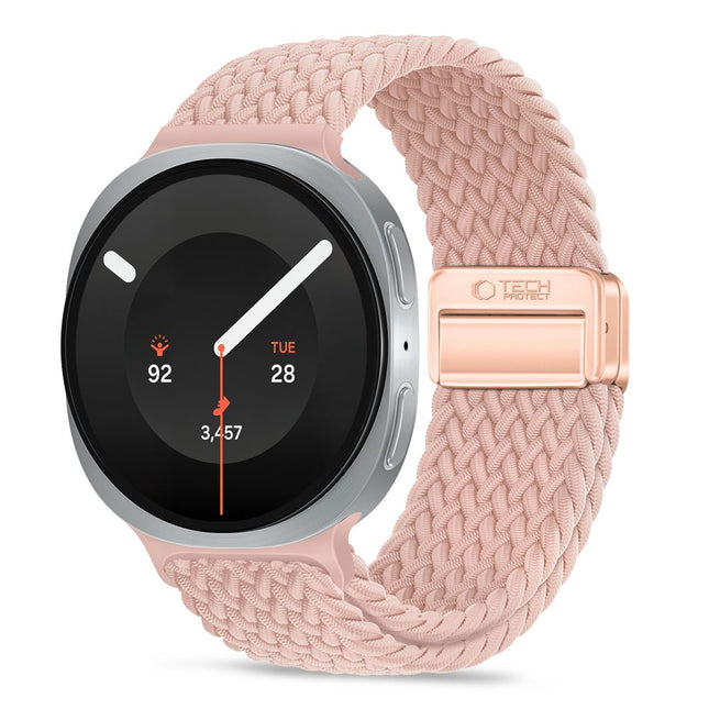Samsung Galaxy Watch 8-serie 40 / 44 / 46 mm bandje – Dusty Rose, nylon, magnetische sluiting