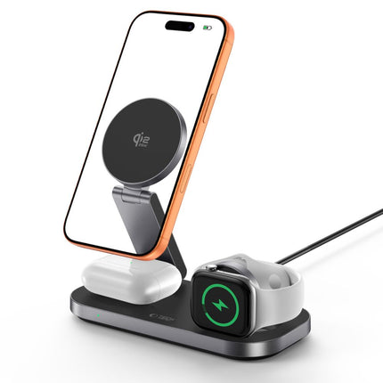 3IN1 MAGNETIC MAGSAFE WIRELESS CHARGER 25W QI2.2 BLACK