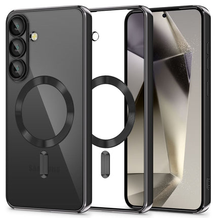 Samsung Galaxy S25 Plus hoesje zwart magsafe Silicone Case transparent