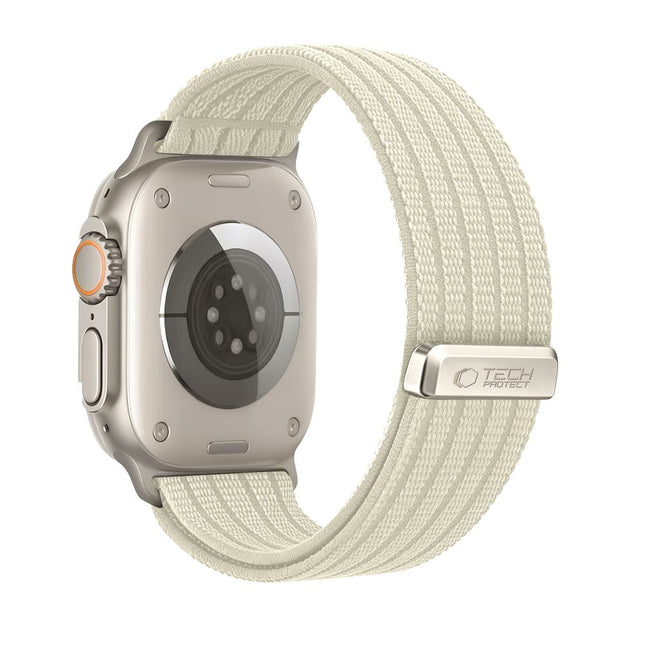 Tech-Protect Nylon Sport Apple Watch 8 / 9 / 10 / 11 / SE / Ultra (44 / 45 / 46 / 49 mm) bandje – Starlight