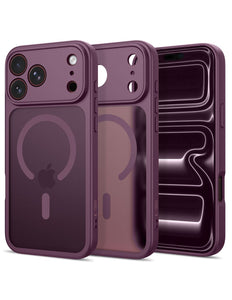 iPhone 17 Pro / iPhone 18 Pro Hoesje Matte Magsafe Donkere kersentint Camera lens protector DARK CHERRY