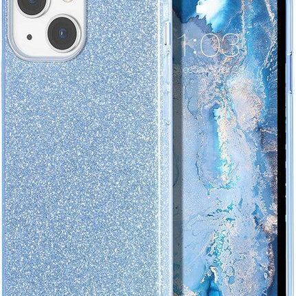 iPhone 15 Pro Max Hülle Silikonhülle glitzernd blau