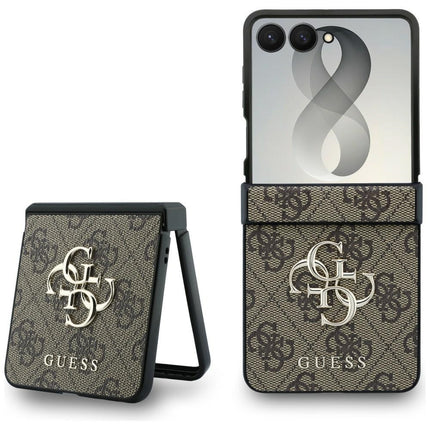 GUESS Hardcase 4G Big Logo Hoesje (GUHCZF84GMGBR) voor Samsung Galaxy Z Flip8 – Bruin