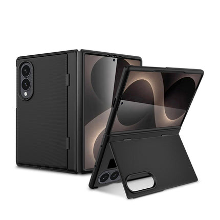 360° Leather Texture Kickstand Case - Magsafe - Samsung Z Fold 8 - Zwart