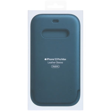 Apple Leather Sleeve MagSafe voor de Apple iPhone 12 Pro Max -blauw