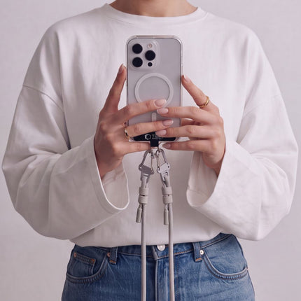 Universal koord geschikt voor elke telefoon grijs