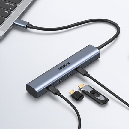 USB-C Hub met 10Gbps 4 USB-C-poorten (zilver)