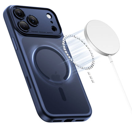 iPhone 17 Pro Hoesje Matte Magsafe Deep Blauw Camera lens protector