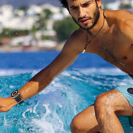 iConBand Apple Watch 8 / 9 / 10 / 11 / SE / ULTRA (44 / 45 / 46 / 49mm - Zwart Oranje