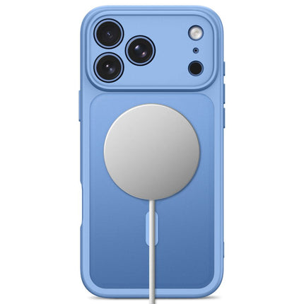 iPhone 17 Pro / iPhone 18 Pro-hoesje – mat lichtblauw, MagSafe, met cameralensbeschermer
