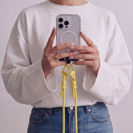 Universal koord geschikt voor elke telefoon geel