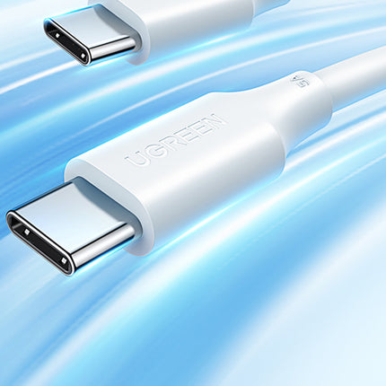 USB-C to USB-C cable UGREEN 1.5m, 5A, 100W (white)