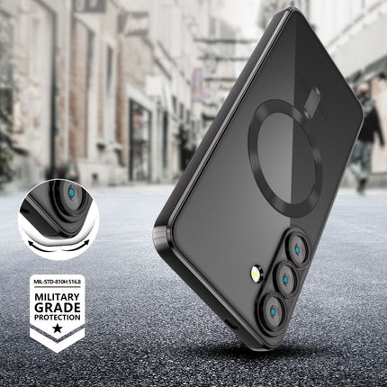 Samsung Galaxy S25 Plus hoesje zwart magsafe Silicone Case transparent