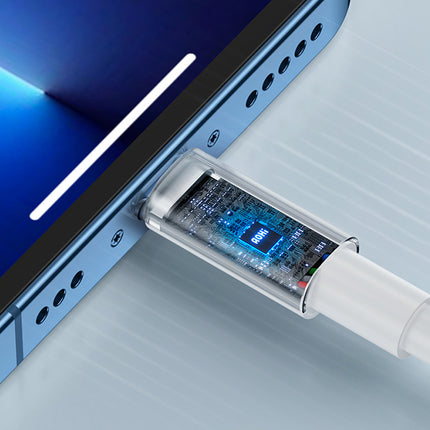AOHI AOC-L003 USB-C naar Lightning-kabel, 1,2m, 3A, met MFi-certificaat (wit)