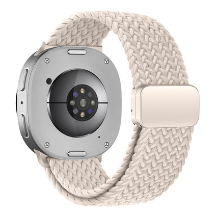 Samsung Galaxy Watch 8-serie 40 / 44 / 46 mm bandje – Starlight, nylon, magnetische sluiting