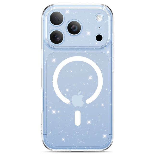 iPhone 17 Pro Max / iPhone 18 Pro Max - glitters Camera Border High Quality Magsafe Case - Transparant