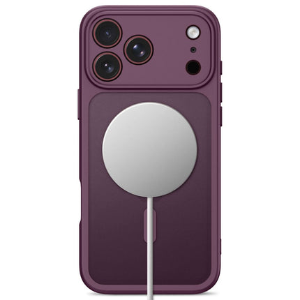 iPhone 17 Pro / iPhone 18 Pro Hoesje Matte Magsafe Donkere kersentint Camera lens protector DARK CHERRY