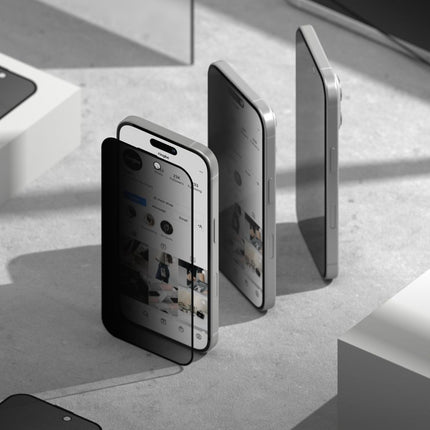 iPhone 16 Pro Screenprotector Privacy Tempered Glass