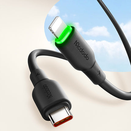 Kabel USB-C do Lightning Mcdodo CA-4761 met LED-lampje 1,2m (zwart)