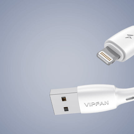 USB naar Lightning kabel Vipfan Racing X05, 3A, 1m (wit)