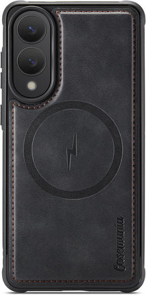 CaseMania Elegant Backcover Met Magsafe - Samsung S25 Edge Zwart