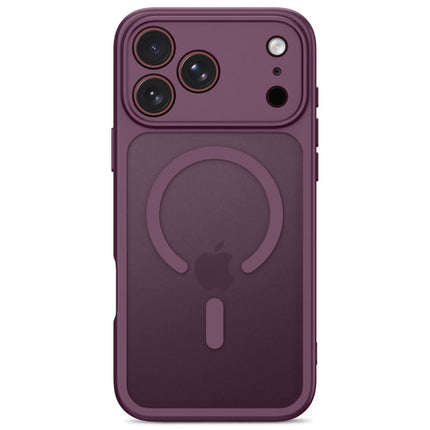 iPhone 17 Pro / iPhone 18 Pro Hoesje Matte Magsafe Donkere kersentint Camera lens protector DARK CHERRY