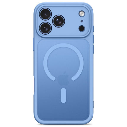 iPhone 17 Pro / iPhone 18 Pro-hoesje – mat lichtblauw, MagSafe, met cameralensbeschermer