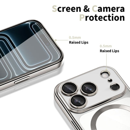 iPhone 17 Pro hoesje magnetische lens bescherming zilver