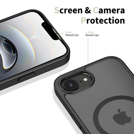 iPhone 16e / 17e -hoesje – mat zwart magnetisch MagSafe-hoesje