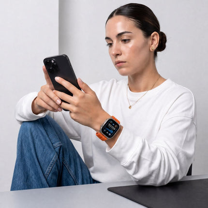 Tech-Protect Nylon Sport Apple Watch 8 / 9 / 10 / 11 / SE / Ultra (44 / 45 / 46 / 49 mm) bandje – Orange