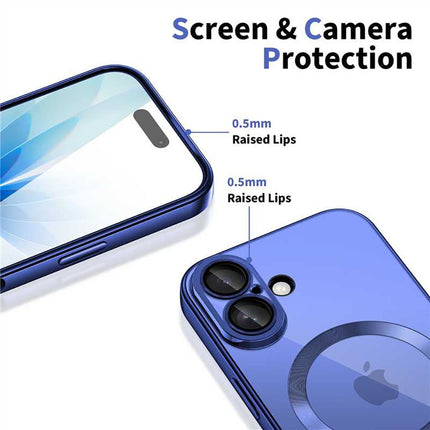 iPhone 17 hoesje MAGSAFE SHINY MIST BLUE