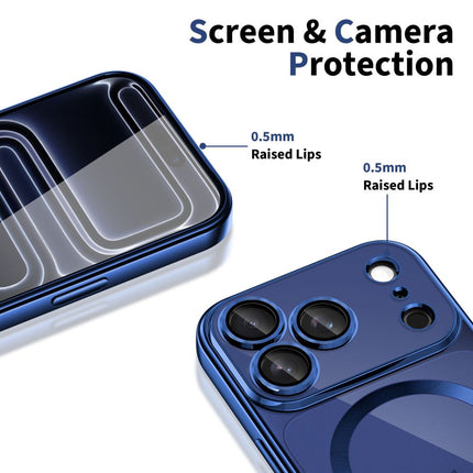 iPhone 17 Pro Max hoesje magnetische lens bescherming diepblauw deep blue