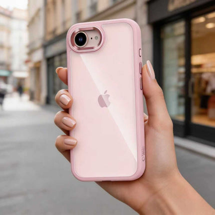 iPhone 16e / 17e Hoesje Roze Magnetic MagSafe Case transparant