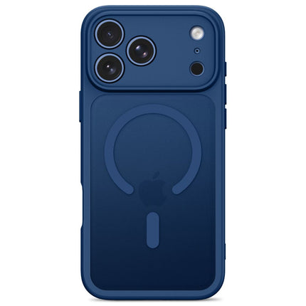 iPhone 17 Pro Max / iPhone 18 Pro Max-hoesje – mat, MagSafe, deep blue, met cameralensbeschermer