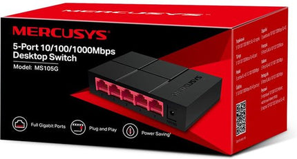 Mercusys MS105G - Netwerkswitch - Gigabit Ethernet - 5 Poorten